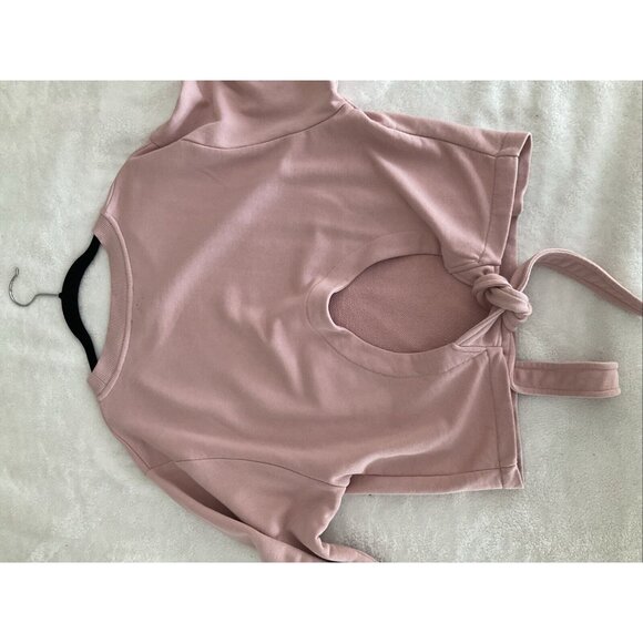 Varley Weymouth Open Tie Back Long Sleeve Sweatshirt Size Medium Dusty Pink - Picture 11 of 14